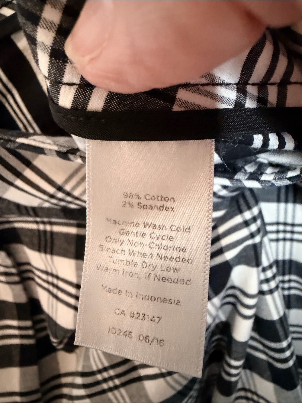 Talbots Black and White Plaid Pants - Picture 5 of 5